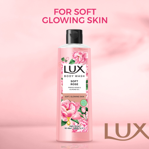 Picture of Lux Body Wash French Rose & Almond 245ml (Free Loofah)