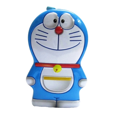 Picture of Doraemon Metal Piggy Bank Coinbox with Lock & Key – Cute Tin Money Saver for Kids