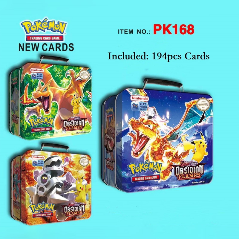 Picture of Pokemon Mega Metal Suitcase PK168 Tin Box 194 Cards