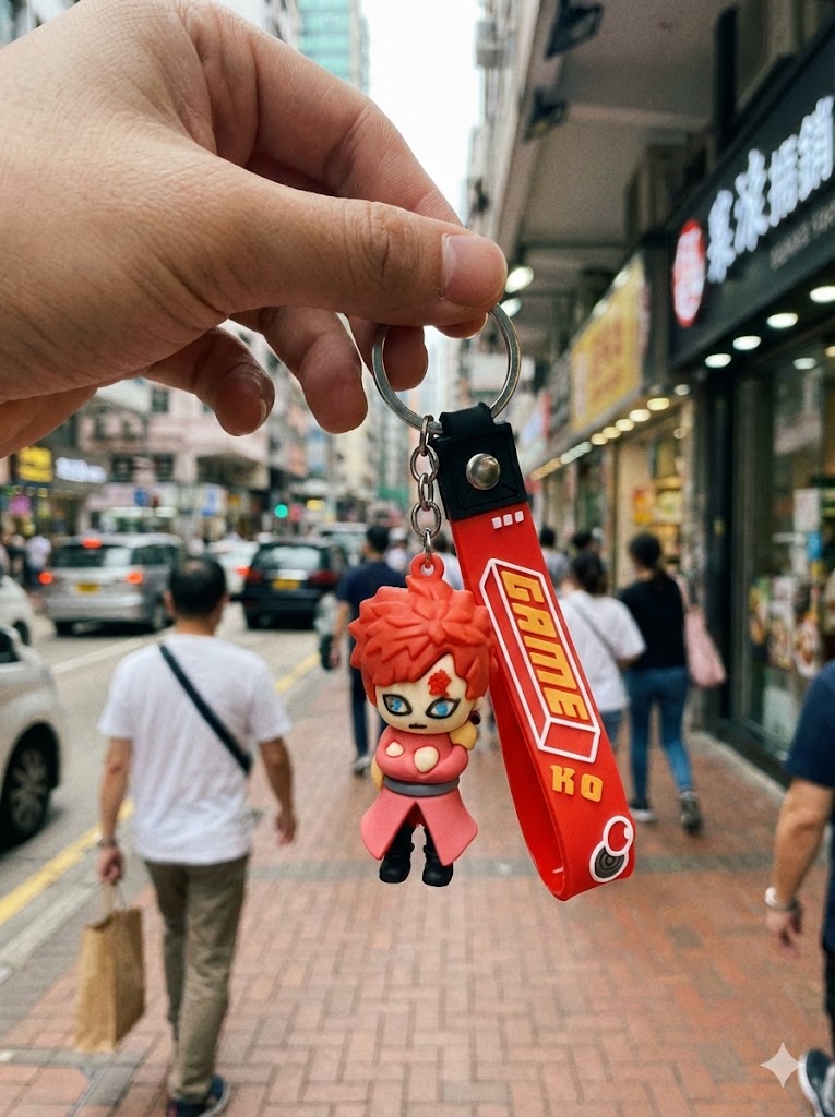 Picture of Premium 3D Chibi Naruto Keychains – Naruto, Kakashi, Sasuke, Itachi, Gaara & Jiraiya with 'GAME KO' Strap