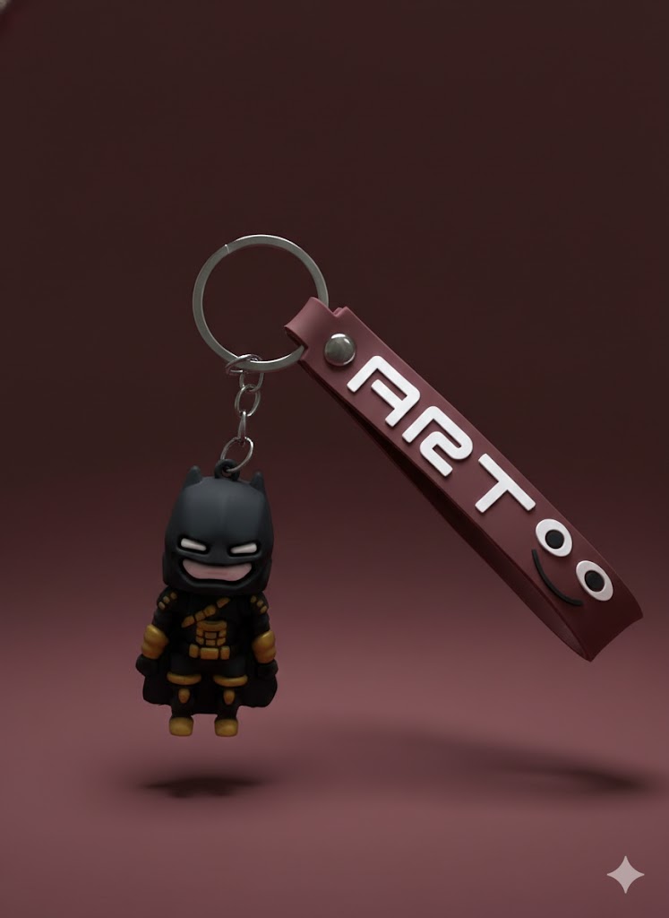 Picture of Premium 3D Chibi Superhero Keychains – Batman, Superman, Ironman, Spiderman & Captain America Edition