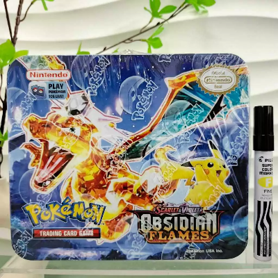 Picture of Pokemon Mega Metal Suitcase PK168 Tin Box 194 Cards