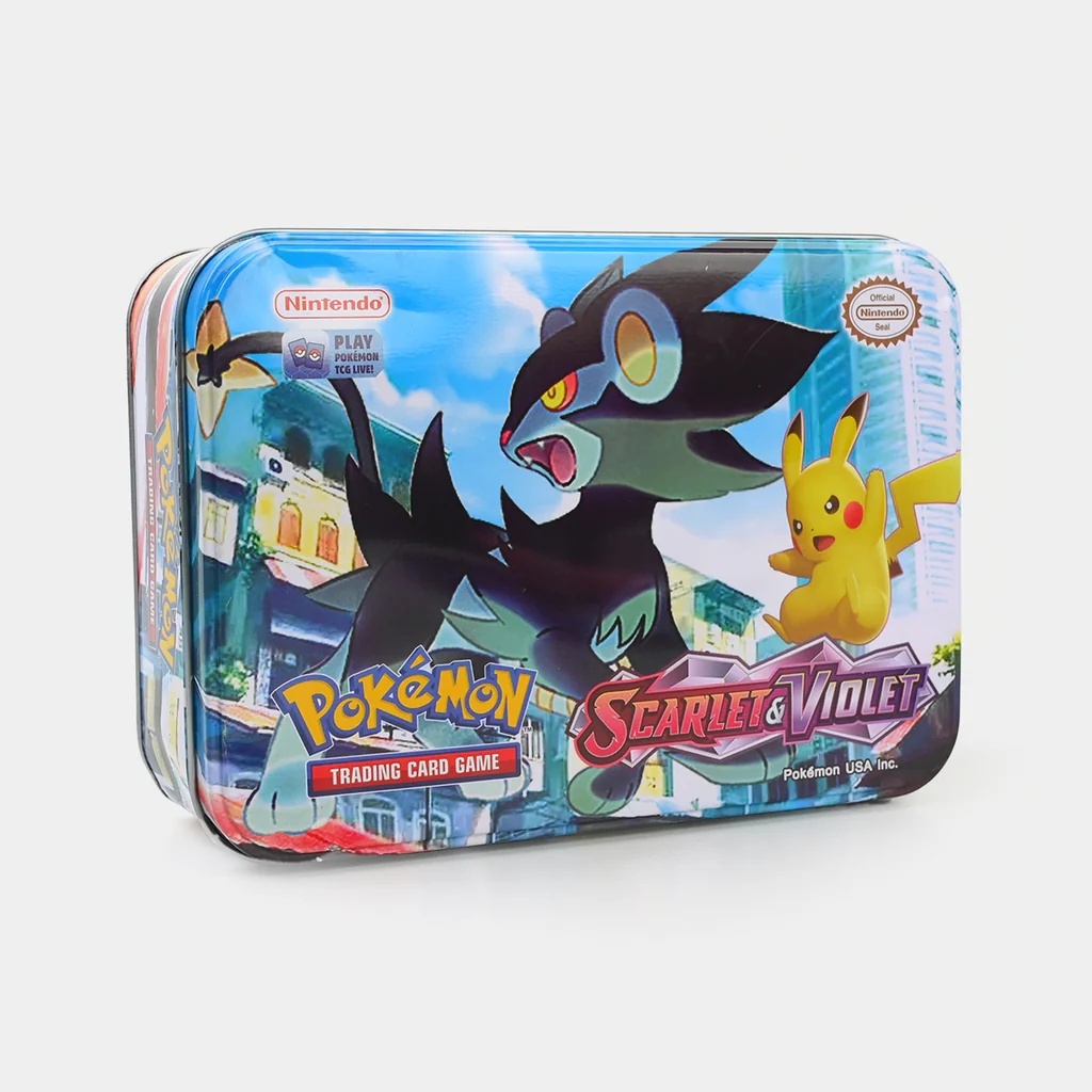 Picture of Pokémon PK108 TCG Card Storage Tin Box - Scarlet & Violet Edition (Mastercopy)