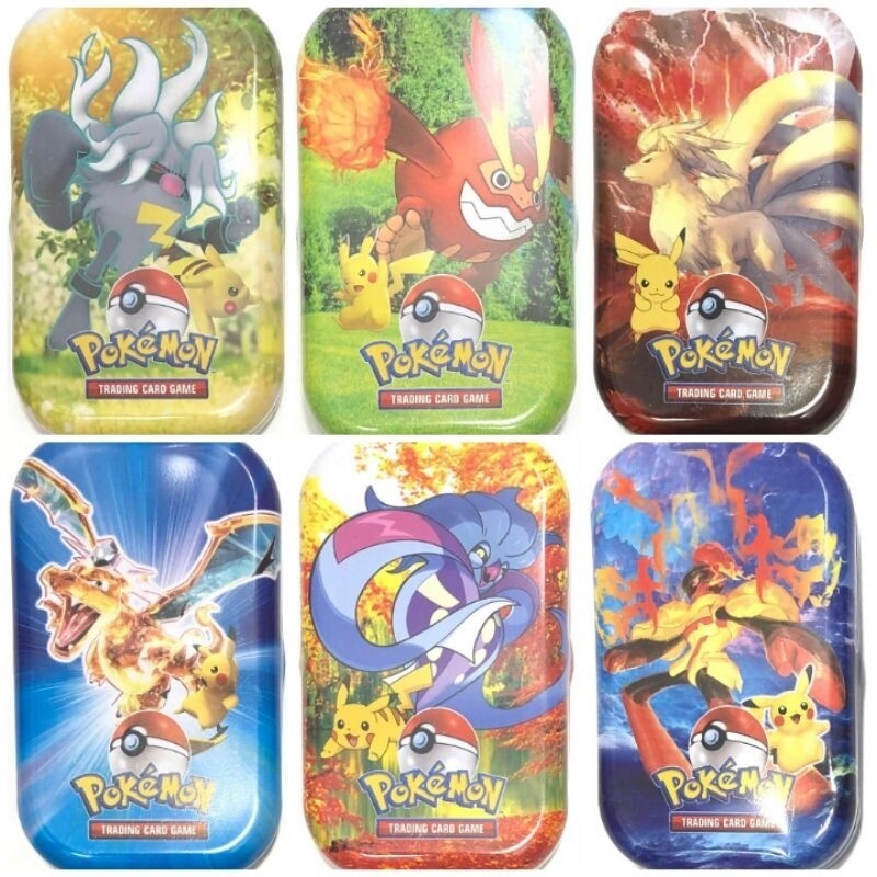 Picture of Pokemon PK180 Metal Tin Box Mastercopy - 60 Card Collection with Unique Art