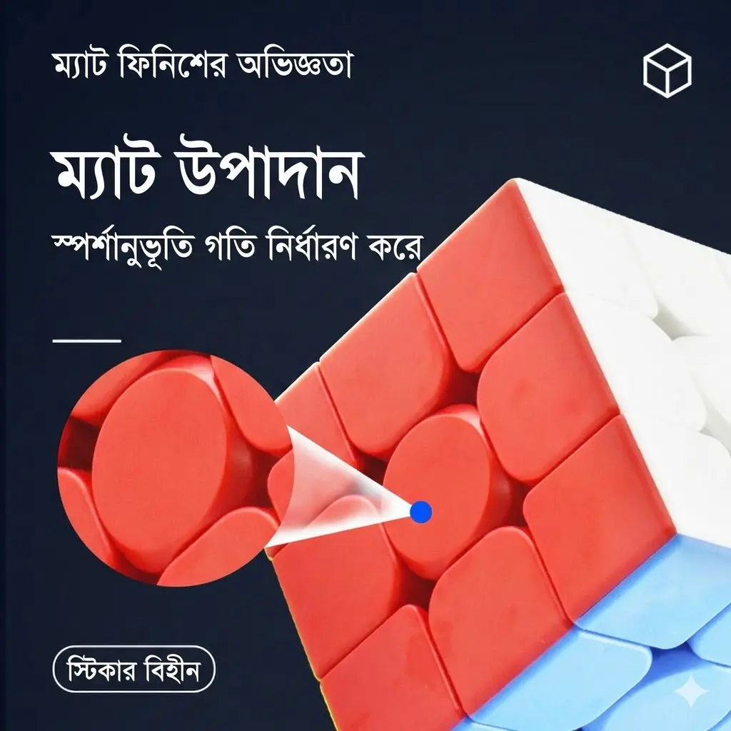 Picture of High Speed Magic Rubik Cube Puzzle 3X3 - Rubics Cube Solid Color 5CM