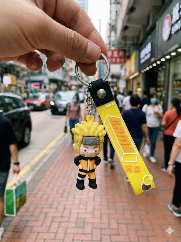 Picture of Premium 3D Chibi Naruto Keychains – Naruto, Kakashi, Sasuke, Itachi, Gaara & Jiraiya with 'GAME KO' Strap