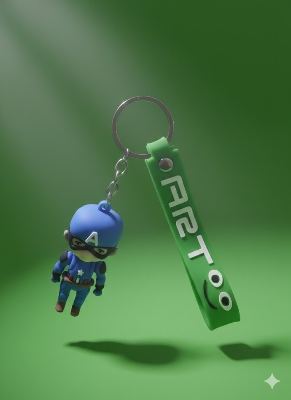 Picture of Premium 3D Chibi Superhero Keychains – Batman, Superman, Ironman, Spiderman & Captain America Edition