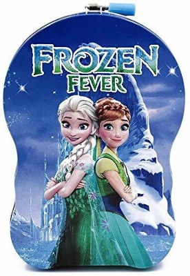 Picture of Princess Frozen Snow White Metal Coinbox Piggy Bank with Lock & Key – 17cm Tin Money Saver