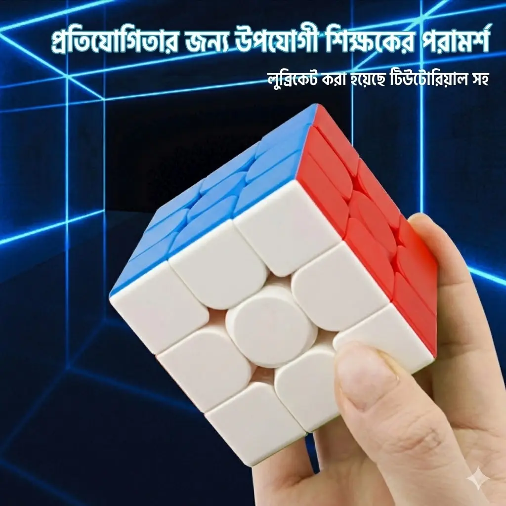 Picture of High Speed Magic Rubik Cube Puzzle 3X3 - Rubics Cube Solid Color 5CM