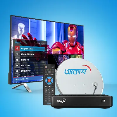 Picture of AKASH HD Connection with 6 Months Package + 1 Months Free (Total 7 Months Subscription) – Free Installation & Delivery – 60+ HD Channels