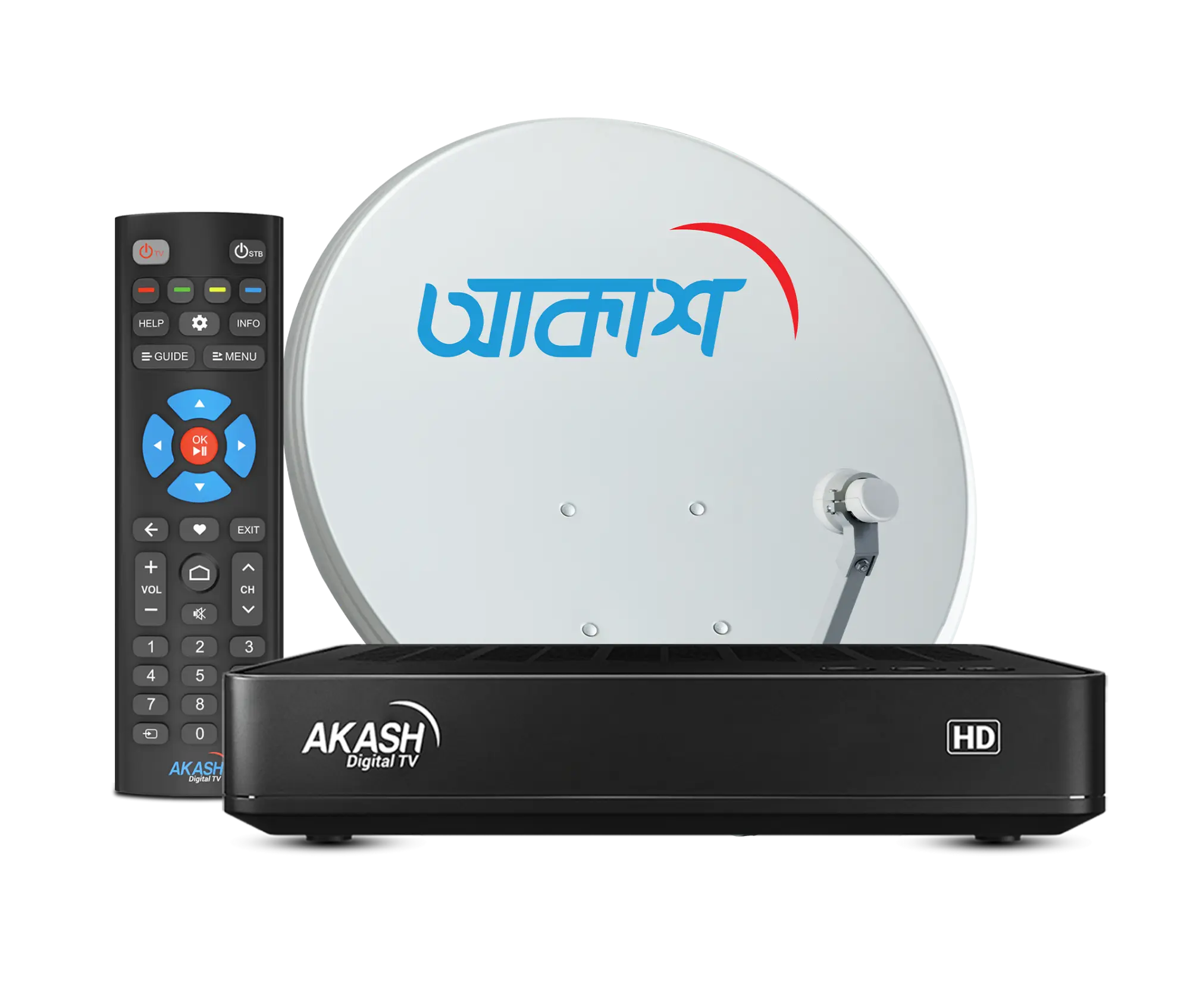Picture of AKASH HD Connection with 6 Months Package + 1 Months Free (Total 7 Months Subscription) – Free Installation & Delivery – 60+ HD Channels