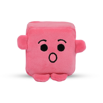 Picture of COMFY MINI EMOTION BLOCK (SURPRISED) PINK STUFFED TOY