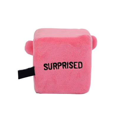 Picture of COMFY MINI EMOTION BLOCK (SURPRISED) PINK STUFFED TOY