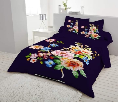 Picture of King size bed sheet with two pillow cover 100% cotton fabric