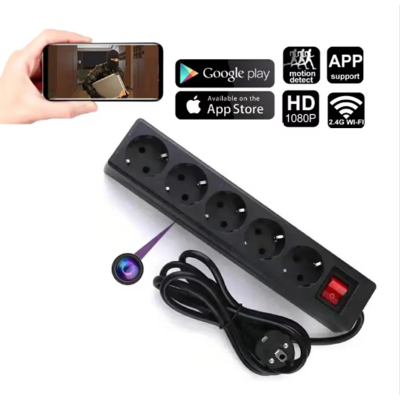 Picture of WiFi Power Strip with Full HD IP Camera, Like Multi-plug Camera Wifi Camera