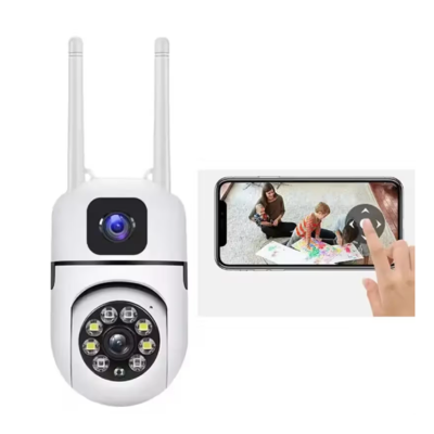 Picture of New V380 Mini Indoor PTZ Dual Lens Camera 4MP HD Smart Home WiFi Security for Baby Monitor Indoor Network Dual Lens Camera
