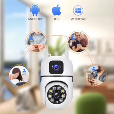 Picture of New V380 Mini Indoor PTZ Dual Lens Camera 4MP HD Smart Home WiFi Security for Baby Monitor Indoor Network Dual Lens Camera