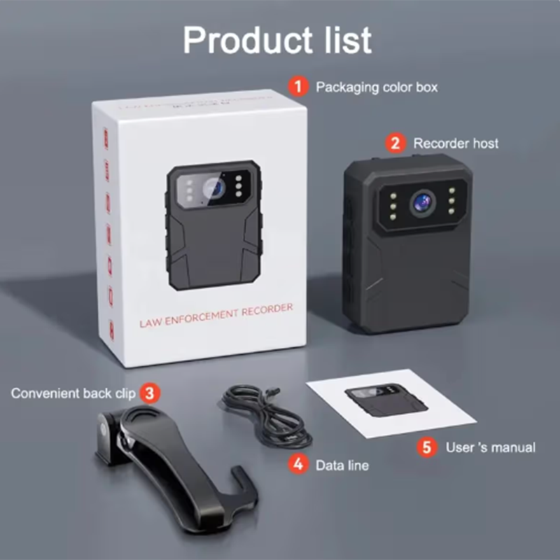 Picture of Ultra HD 4K Body Worn Camera 2.0" HD IPS Screen 120° Wide Angle Shot One-Click Alarm Design Portable Camera