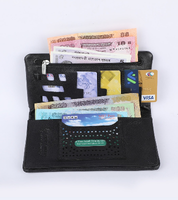 Picture of Black Executive Genuine Leather Long Wallet Genuine Leather