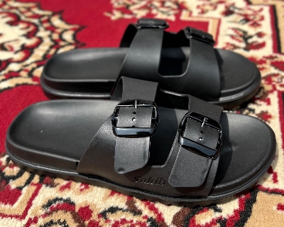 Picture of New Super Stylish Fashionable Arizona Eva Comfortable Adjustable Buckle Sandals for Men Black
