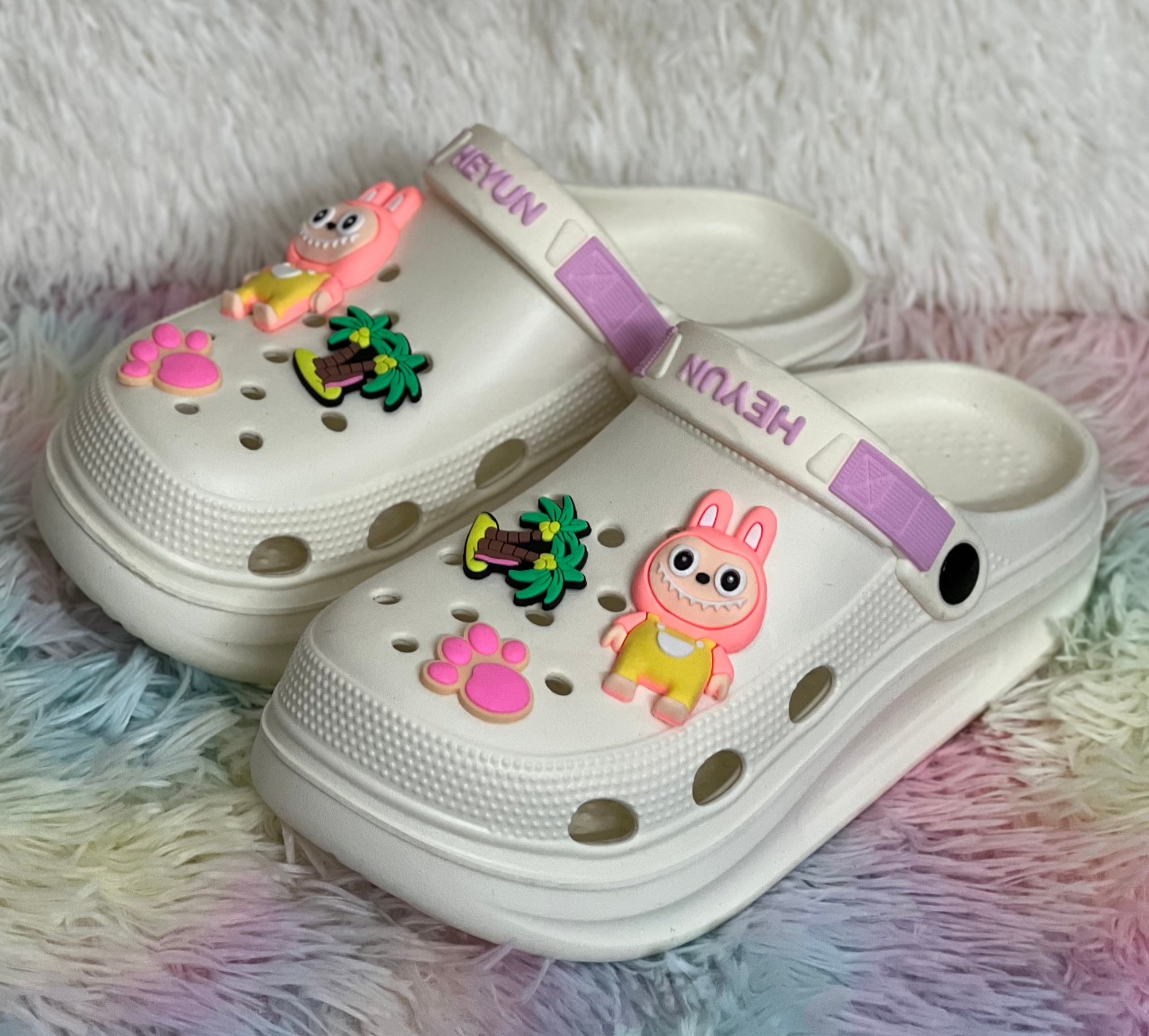 Picture of New Premium EVA Thick-Sole Comfort Lightweight Soft Cushion Slip-On Shoes Clogs Sandals with Cute Decorative Charms