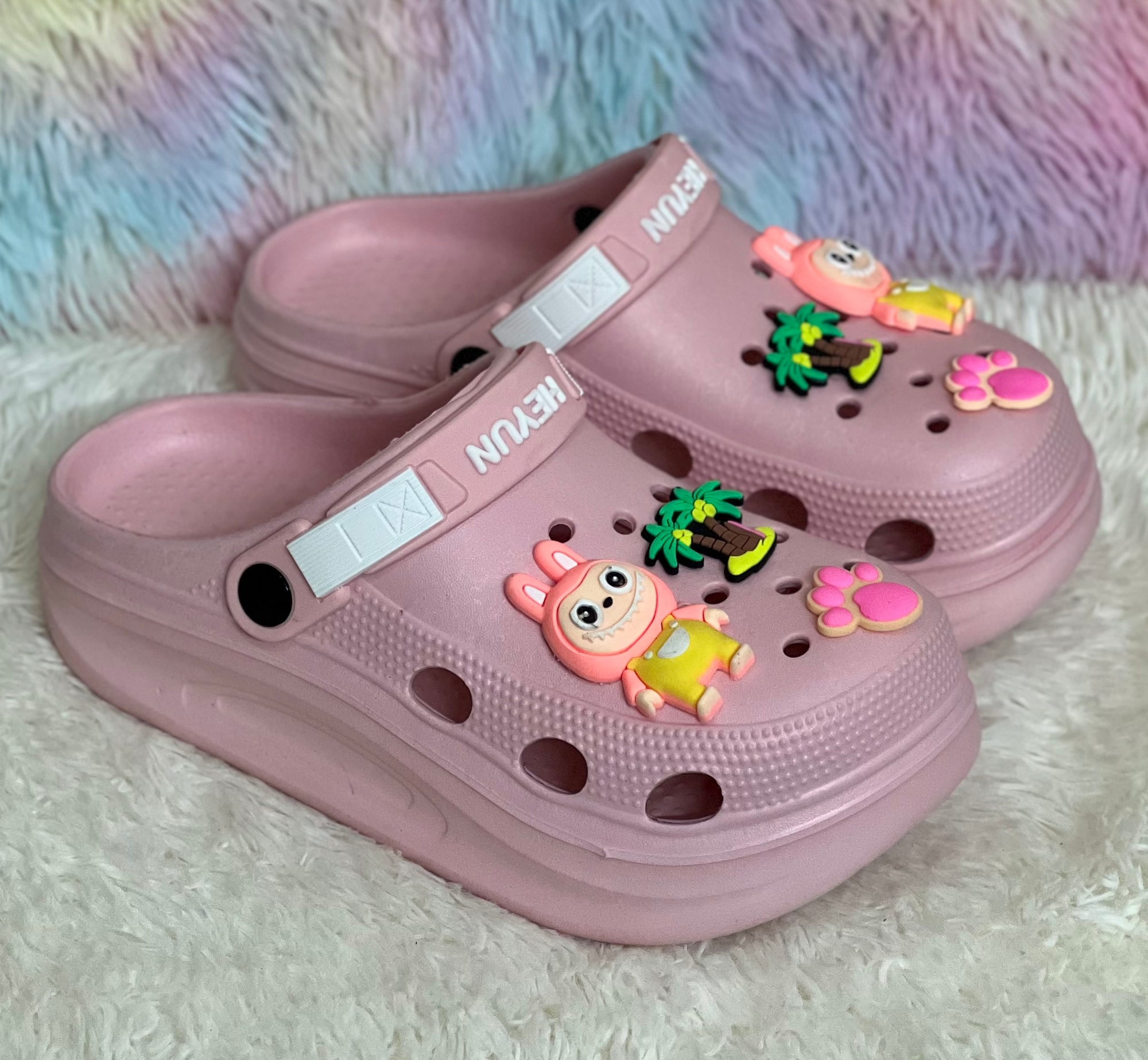 Picture of New Premium EVA Thick-Sole Comfort Lightweight Soft Cushion Slip-On Shoes Clogs Sandals with Cute Decorative Charms