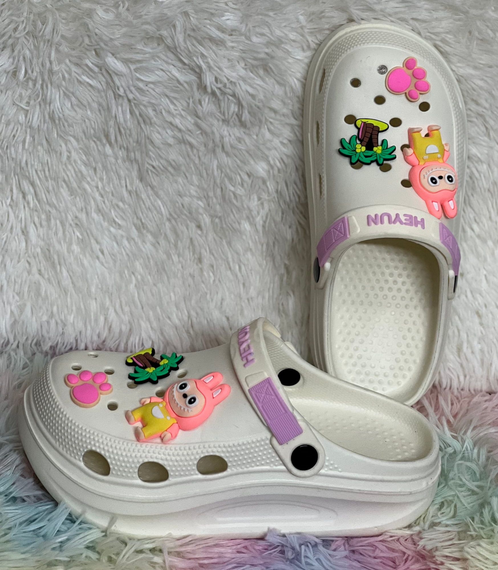 Picture of New Premium EVA Thick-Sole Comfort Lightweight Soft Cushion Slip-On Shoes Clogs Sandals with Cute Decorative Charms