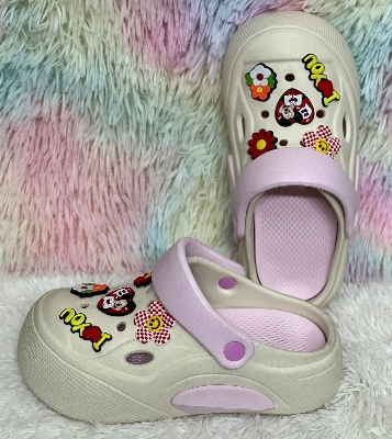 Picture of New Premium EVA Rubber High Heel Crocs With Cute Charms Ultra Comfortable & Durable Cushioned For Girls & Ladies