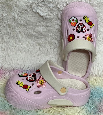 Picture of New Premium EVA Rubber High Heel Crocs With Cute Charms Ultra Comfortable & Durable Cushioned For Girls & Ladies