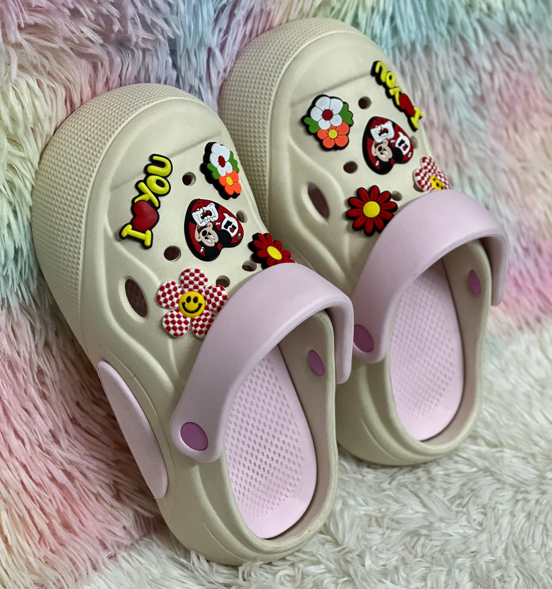 Picture of New Premium EVA Rubber High Heel Crocs With Cute Charms Ultra Comfortable & Durable Cushioned For Girls & Ladies