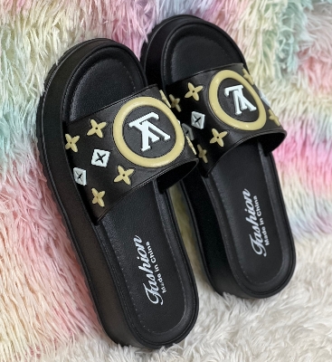 Picture of Girls LV Lightweight EVA Platform Slippers | Premium Silicone Designer Upper