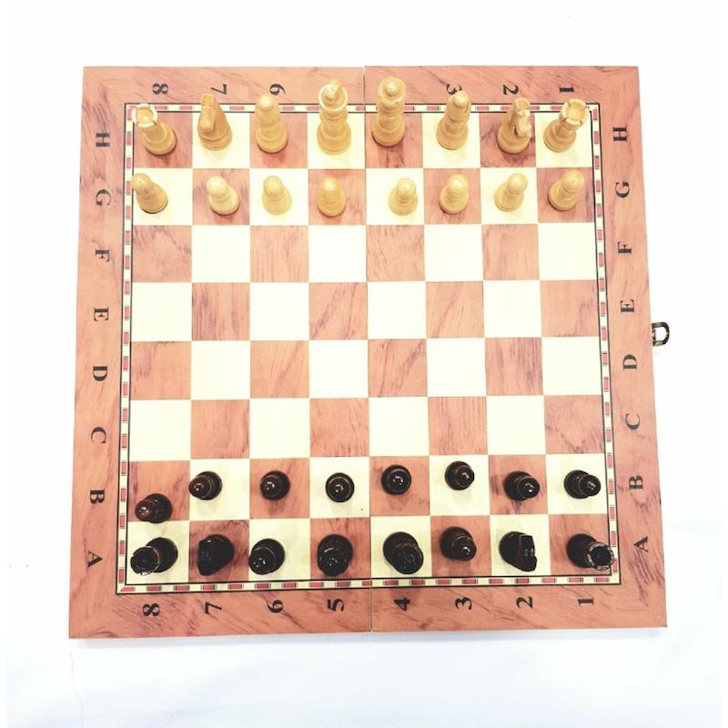 Picture of Wood Chess Board Large - 3 in 1 34cm x 34cm