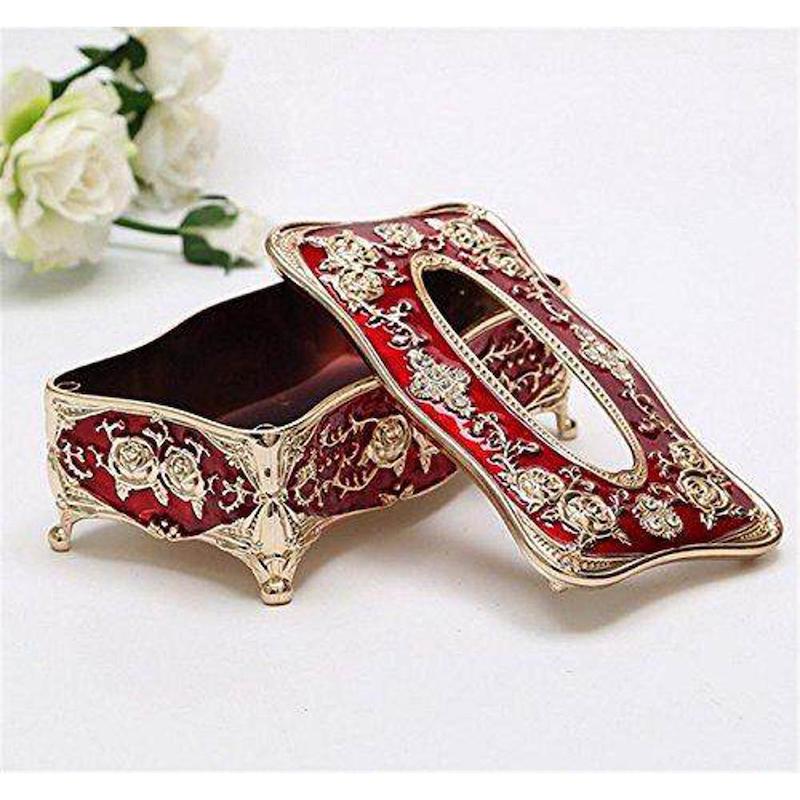 Picture of WHISM Europe Style Elegant Tissue Box Table Napkin Holder Noble  a Tissue Holder Napkin Box Wipes Container for Napkins Paper