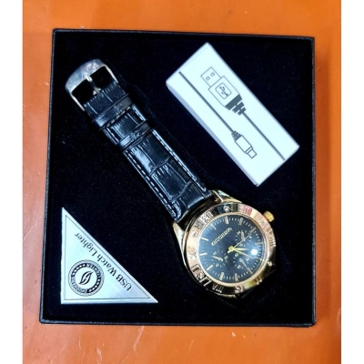 Picture of Usb Rechargeable Watch with Lighter gents gift birthday marriage day anniversary gift