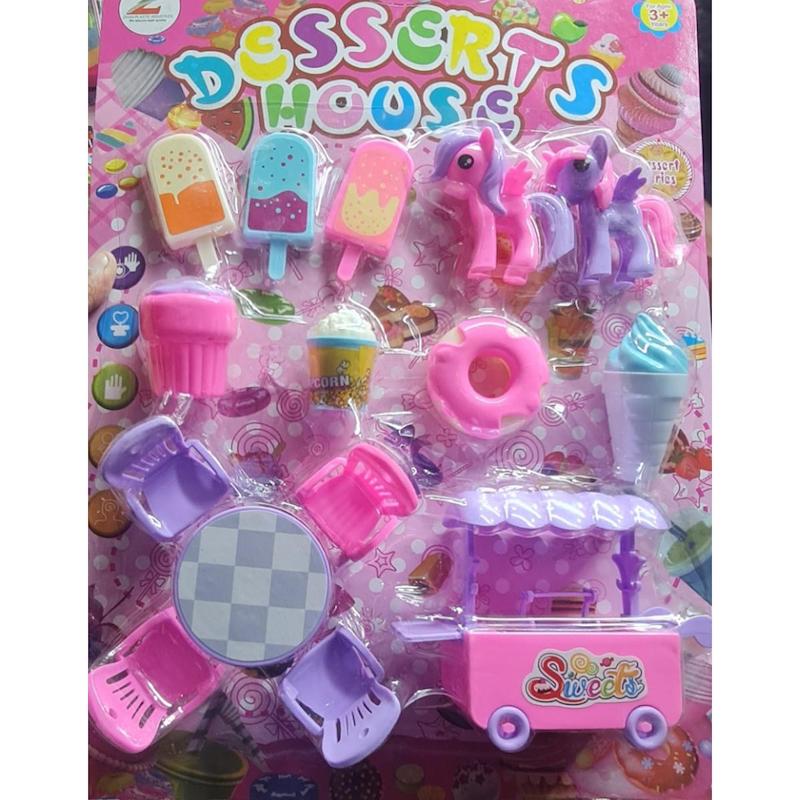 Picture of unicorn ice cream tea set to oyLollipop Phone Case Decor Crafts Miniature Resin Candy Dollhouse Food Kitchen Toys Dolls Miniature Pretend Toy