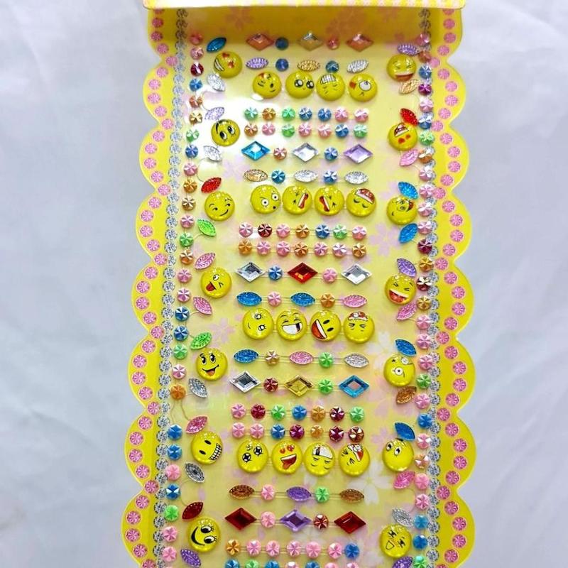 Picture of twinkle cellphone and jewel seal stickers hand  catenary zdrill stick princess small emoji and smiley sticker