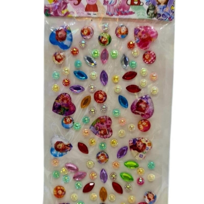 Picture of twinkle cellphone and jewel seal stickers hand  catenary zdrill stick princess small emoji and smiley sticker