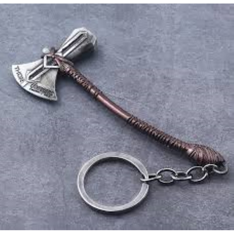 Picture of Thor Stormbreaker keychain European and American film and television peripheral accessories Infinity War Thor's hammer shape alloy keychain pendant small gift
