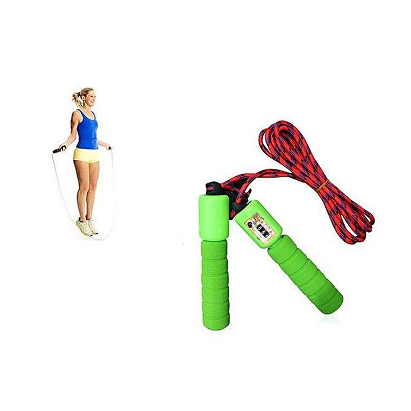 Picture of Skipping Rope With Automatic Counter - Green and Dark Red