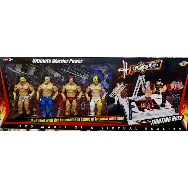Picture of Www raslimg set toy multicolor Fighting hero ultimate warrior power wflex force 4pc boxing set toy