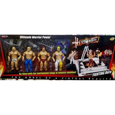 Picture of Www raslimg set toy multicolor Fighting hero ultimate warrior power wflex force 4pc boxing set toy