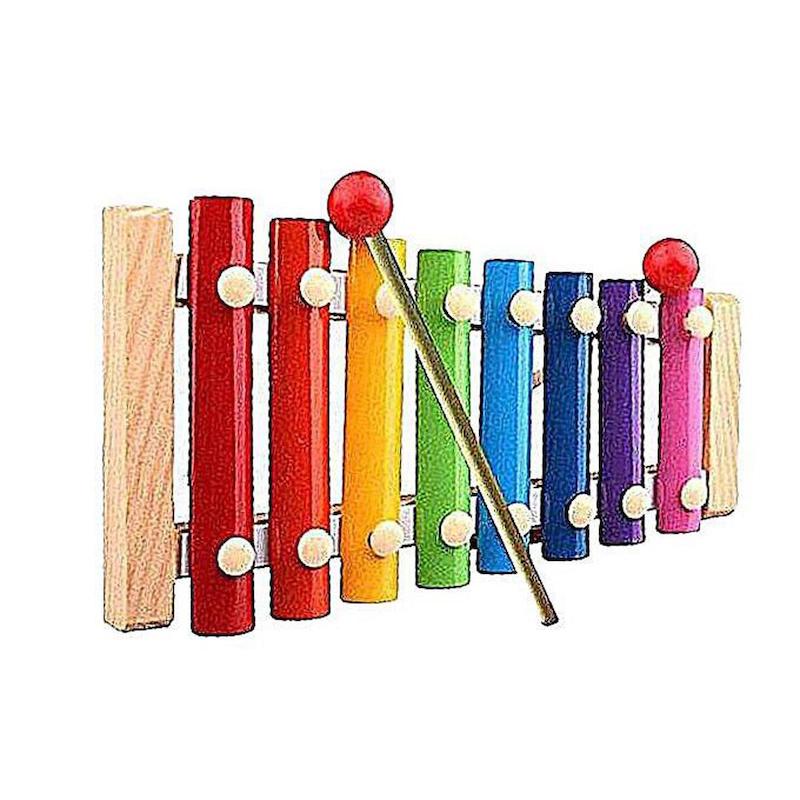 Picture of Wooden Xylophone Hand Knock Piano Toy - Multi Color
