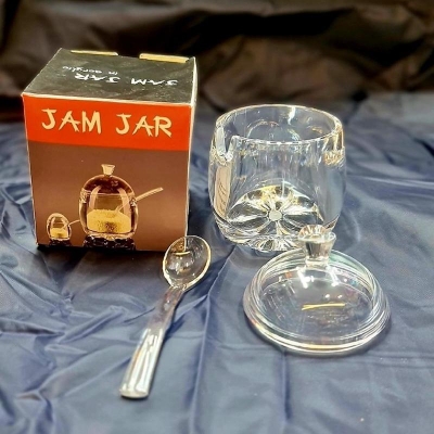 Picture of Salt pot Acrylic hi quality product  canister with cover spooth crystal colour