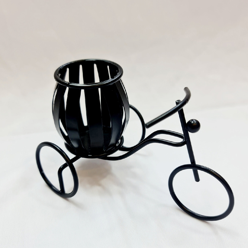 Picture of Rickshaw Style Smart Steel Small Pen Box Holder  Beautiful Office PAN STAND BLACK