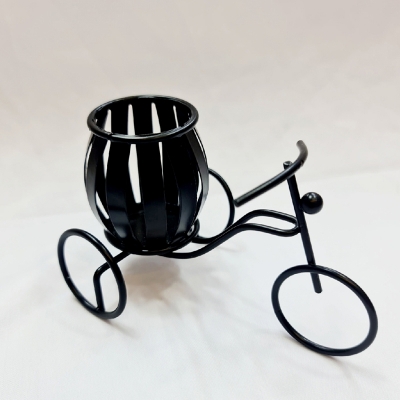 Picture of Rickshaw Style Smart Steel Small Pen Box Holder  Beautiful Office PAN STAND BLACK