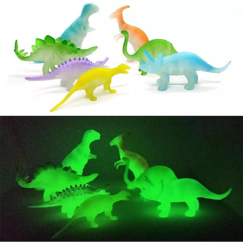 Picture of Radium Dinosaur Animal Toy Set  Ausini Dino World Action Figure Toy Dinosaur Toy RadiumGlow 7 Pcs