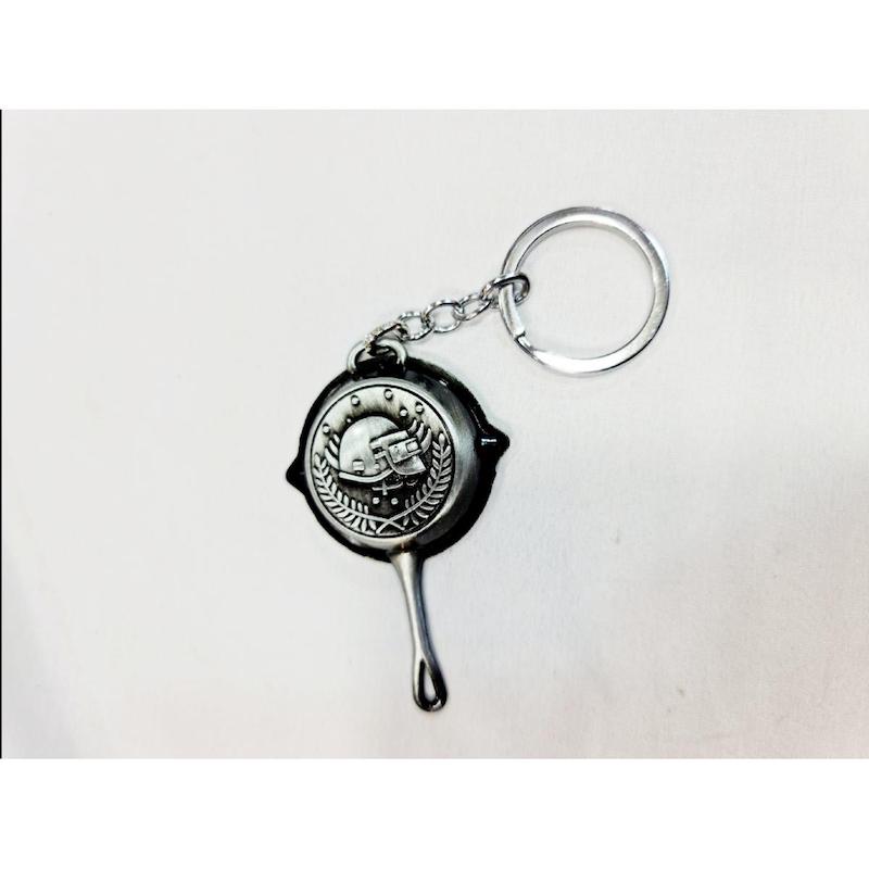 Picture of PUBG Game  Playerunknown's Battlegrounds Pan Keychain Alloy playerunknowns Pendant Keyring Eat Chicken Fans Gift
