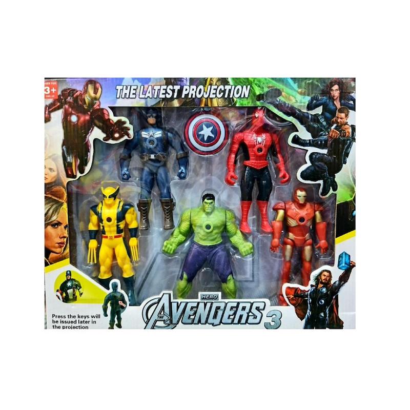 Picture of projector system 5pcs/set 11.5 cm Superheroes The Avengers 2 Age Of Ultron Iron man Hulk Captain America Thor PVCFigure Model Toys -kids