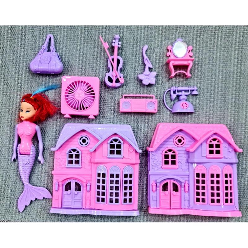 Picture of Princess Mermaid Doll With Sweet Family doll house toy set - Doll