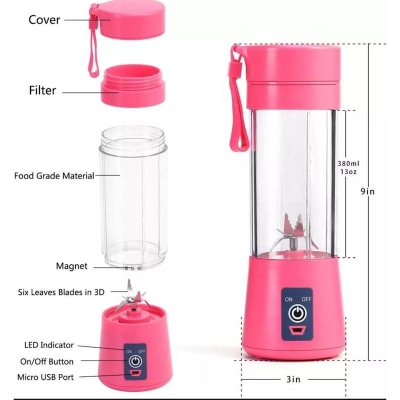 Picture of Portable Juicer Electric USB Rechargeable Smoothie Blender Machine Mixer Mini Juice Cup Maker fast Blenders food processor